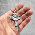 PENDRA INRI Jesus Cross Steel Necklace