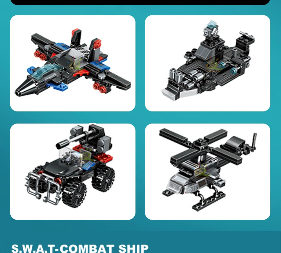 PENDRA 4in1 Swat Police Building Set