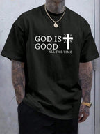 PENDRA Religious Print Cross Short-Sleeve T-Shirt