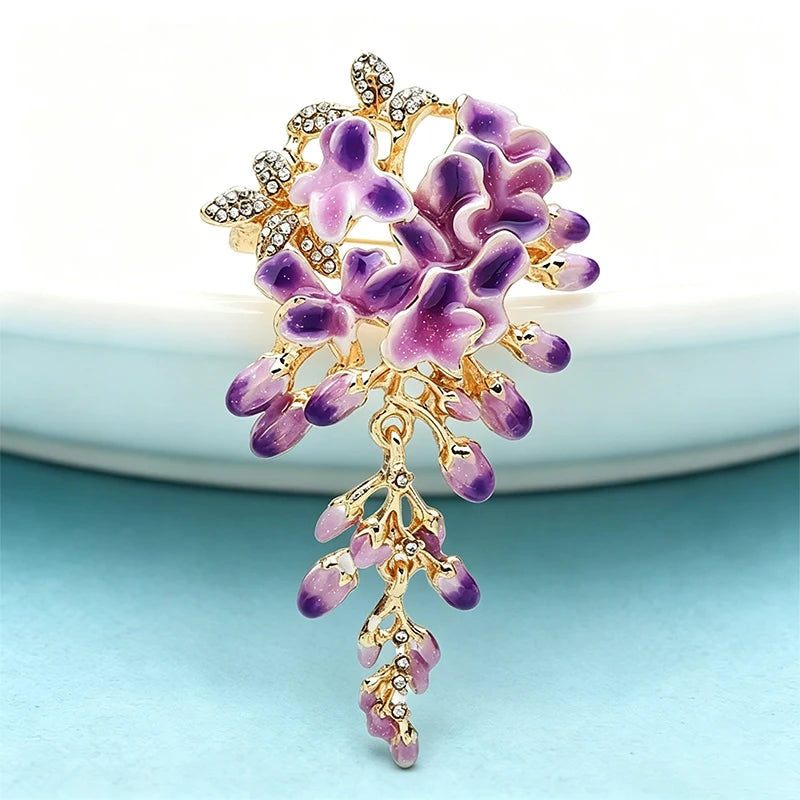 PENDRA Wisteria Beautiful Wisteria Flower Brooch