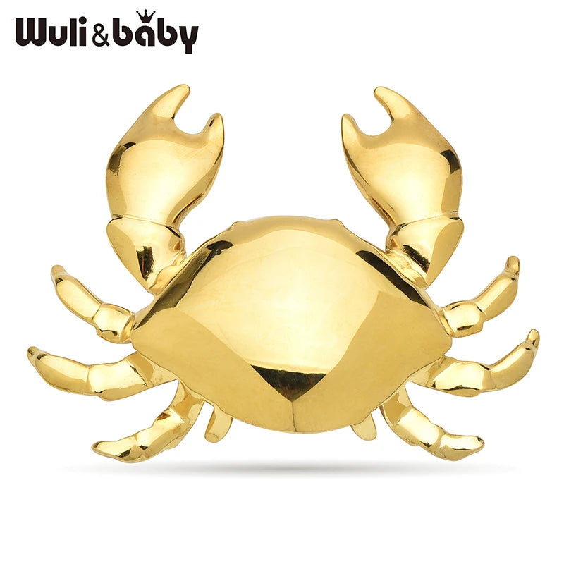 PENDRA Coastal Crab Stainless Steel Brooch