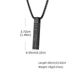 PENDRA Arabic Vertical Pendant Necklace