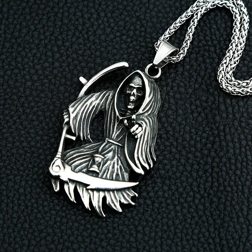 PENDRA Deathscythe Skull Scythe Pendant
