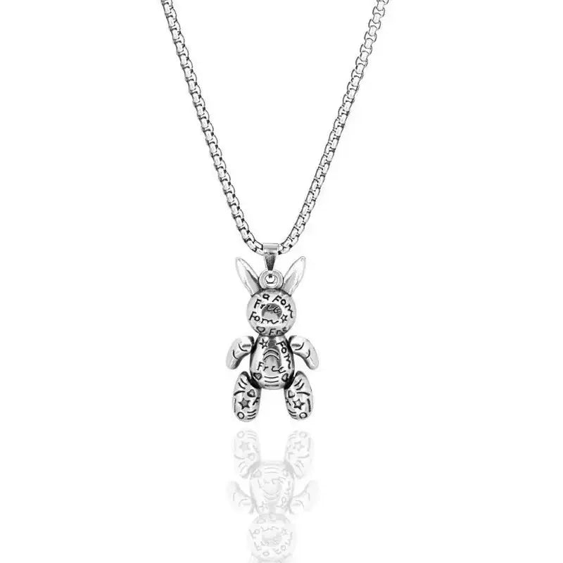 PENDRA Rabbitprint Vintage Printed Rabbit Pendant