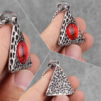 Demon Red Yellow Eye Long Men Necklaces Pendants Chain Punk for Boyfriend Male Stainless Steel Jewelry Creativity Gift Wholesale