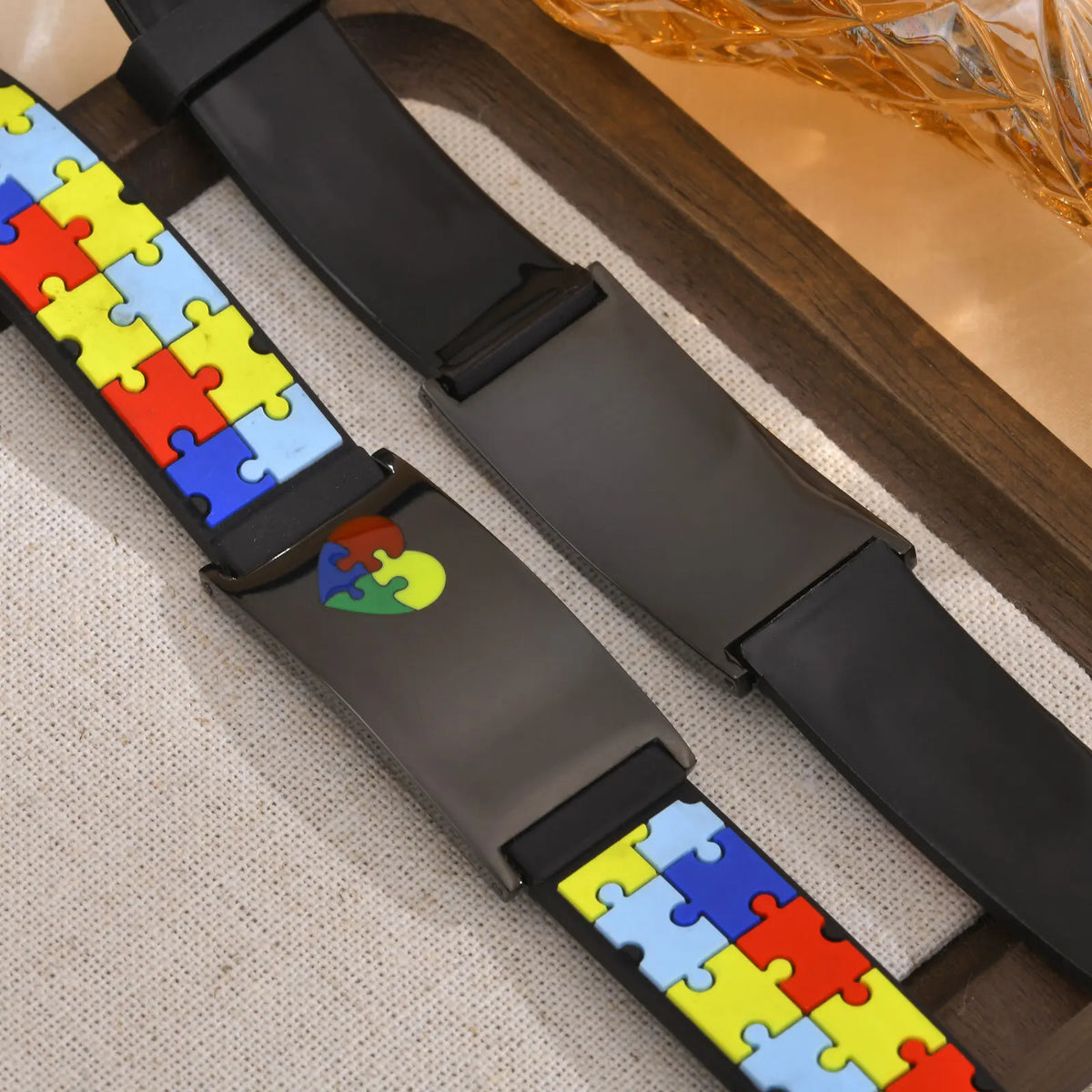 Personalized Autism Bracelet for Little Boy Girl ,Engraved Medical Alert ID Adjustable Silicon Bracelet,Aspergers Gift