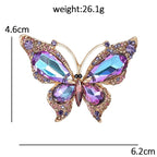 PENDRA Crystal Butterfly Brooch
