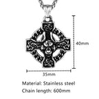 PENDRA Celtic Knot Rune Wolf Necklace