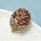 PENDRA Pineora Vintage Enamel Pinecone Brooch
