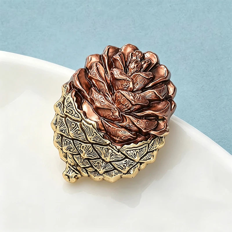 PENDRA Pineora Vintage Enamel Pinecone Brooch