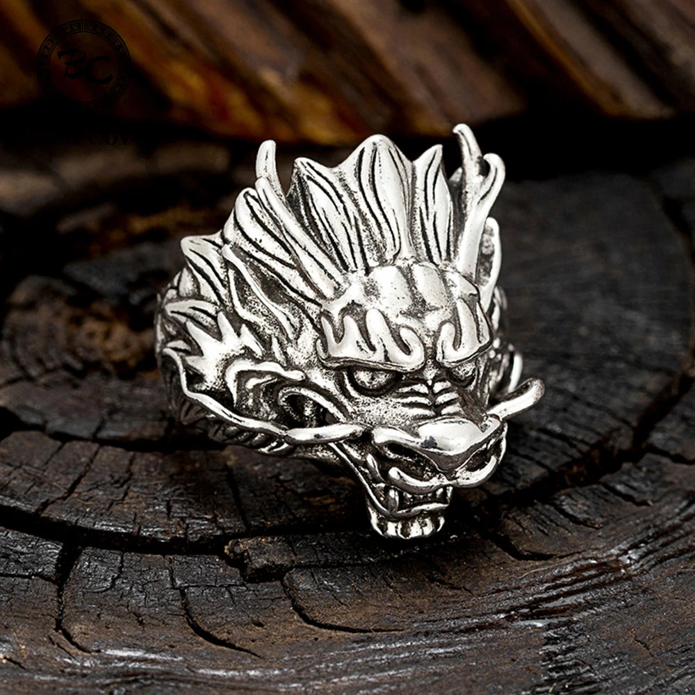 PENDRA Dragon Opening Silver Ring