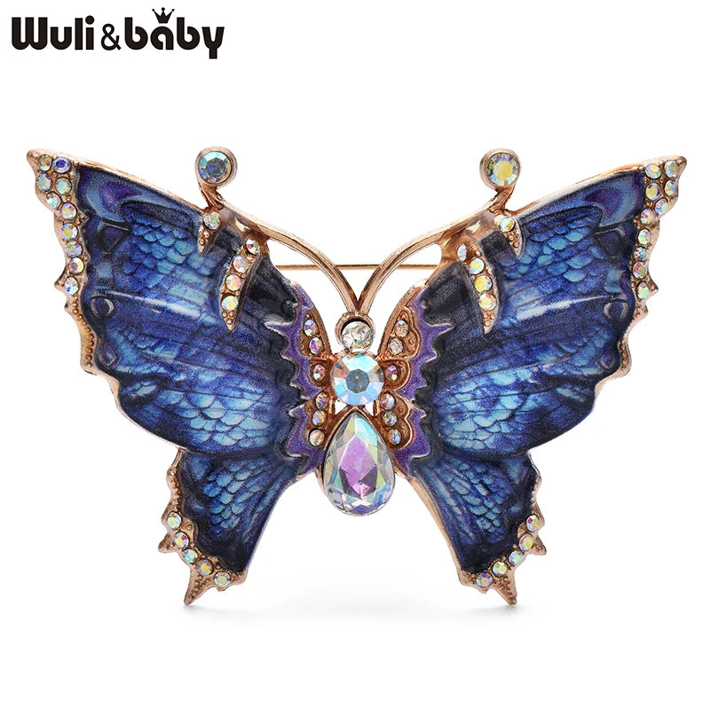 PENDRA Monarch Enamel Butterfly Brooch
