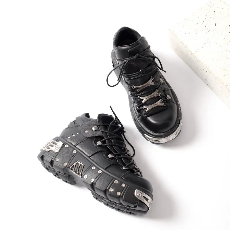 PENDRA Lace Platform Ankle Boots