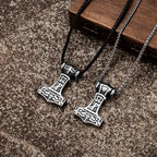 PENDRA Rune Vintage Leather Necklace