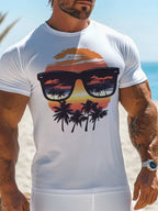 PENDRA Loose-fitting Wave Print Seaside Short-Sleeve T-Shirt