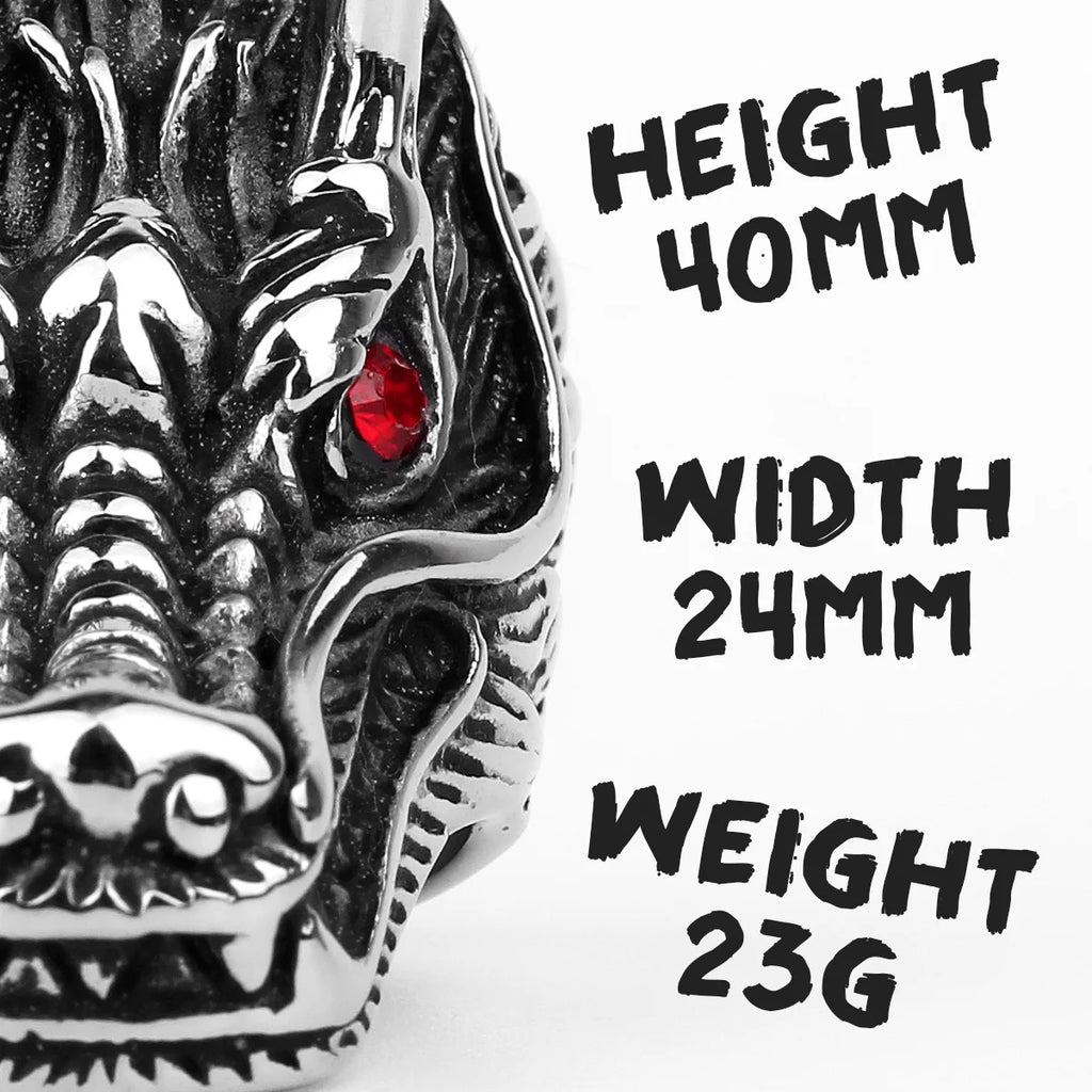 PENDRA Chinese Dragon Animal Steel Ring