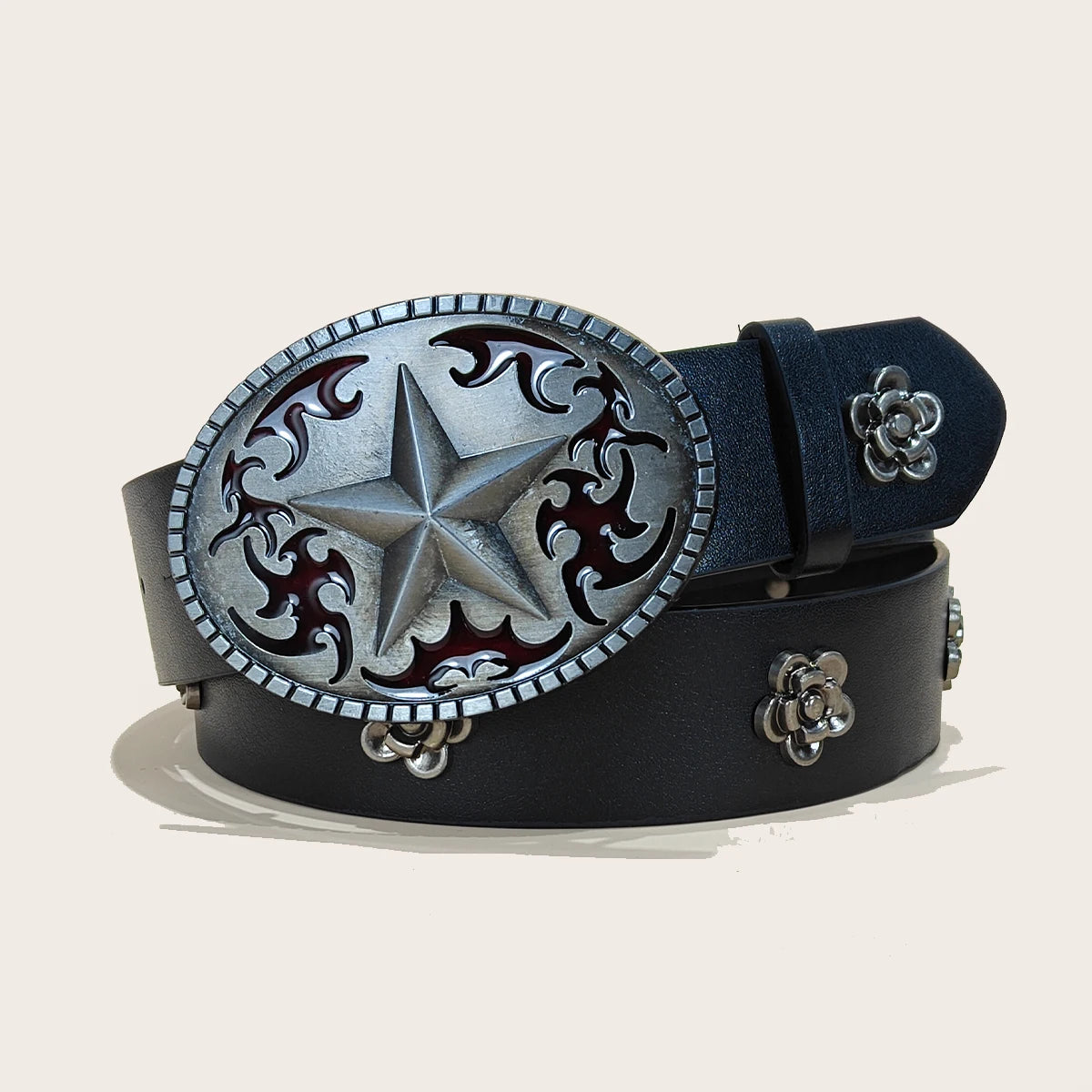 Men and Women's Belt Skull Cross Rivet Wide Belt Personalized Buckle Street Trend Punk HipHop Style Y2K Belt Jeans Belt Gothic