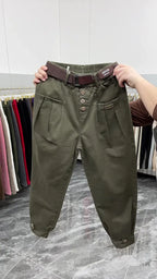 Solid Color Pants Women 2024 New Fashion Spring Autumn Korean Loose Casual Harem Pants Trousers