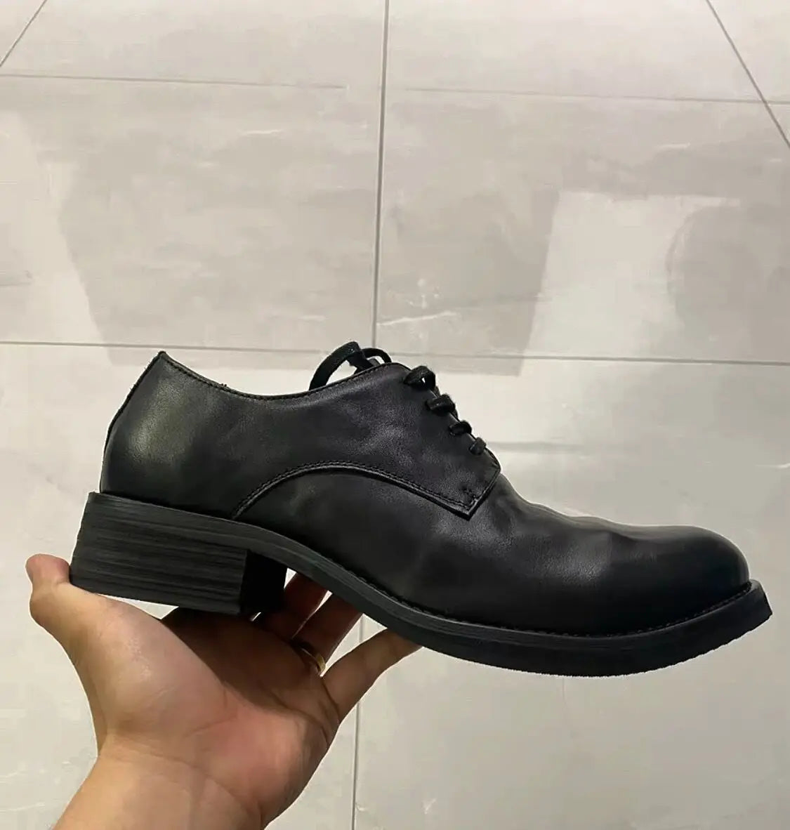 PENDRA Leather Youth Catwalk Shoes