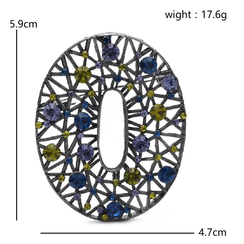 PENDRA Hollowelle Vintage Hollow-Out Round Brooch