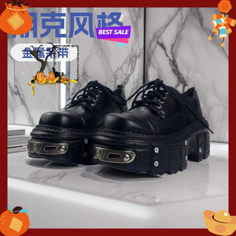 PENDRA Leather Platform Spanish Shoes