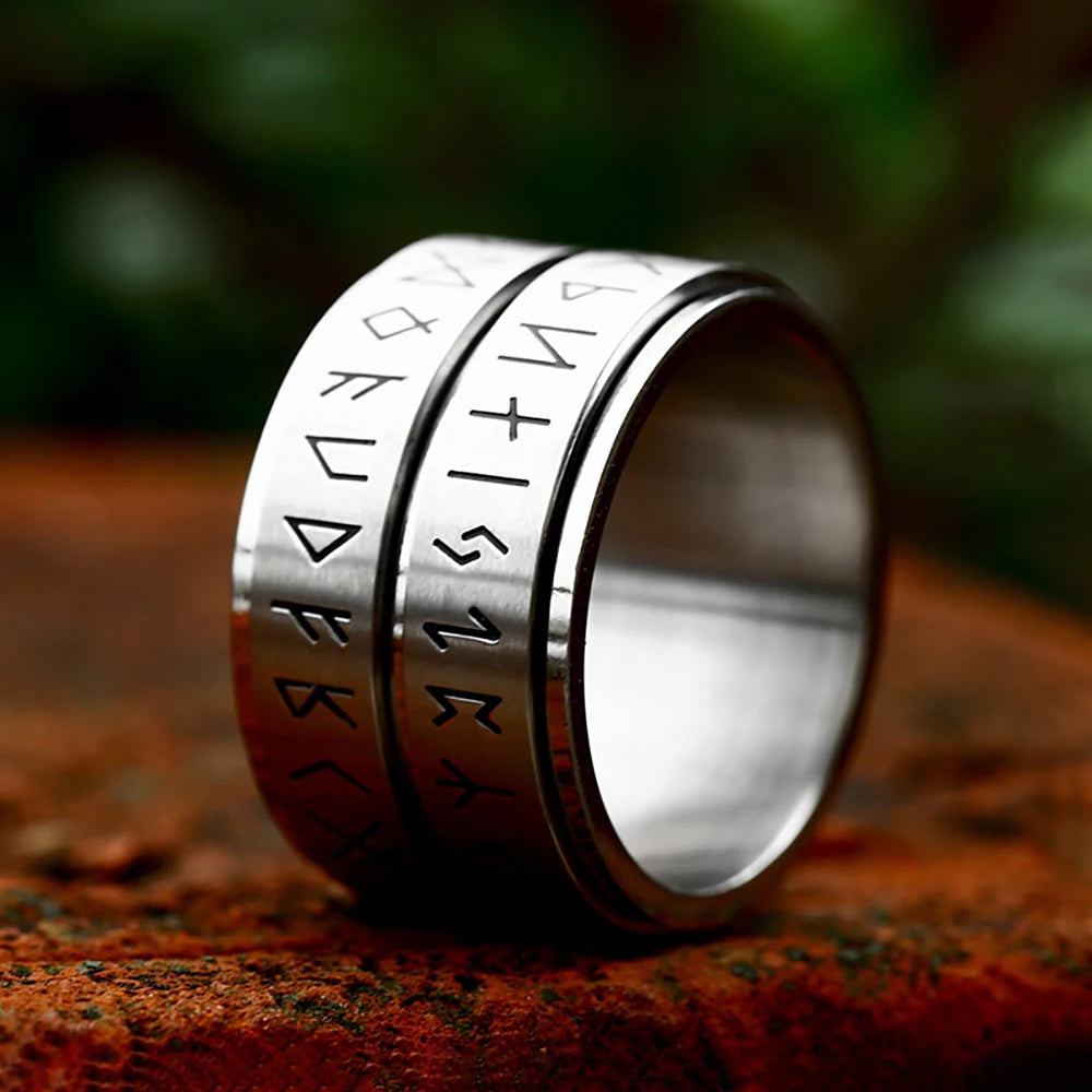PENDRA Runeduo Simple Double Viking Rune Ring