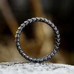PENDRA Dragonscale Punk Stainless Steel Dragon Scale Ring
