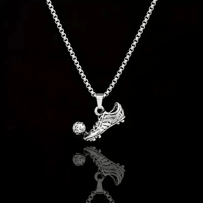 PENDRA Footballer Stainless Steel Football Shoe Pendant