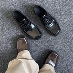 PENDRA Leather Platform British Shoes