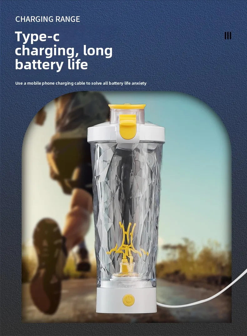 Rechargeable Electric Protein Shaker, Automatic Mixing Blender Bottle, BPA Free Portable Water Cup for Gym, Travel, Hiking,