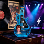 David Bowie Starman Theme Glass Whiskey Decanter Guitar Bottle Music Fan Collectible Home Decor