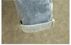 2025 Summer Ripped Jeans Men's Slim-fitting Small Feet Elastic Trousers Trendy Brand Fashion Scratched Patch Cargo Beggar Pants