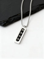 PENDRA Bar Silver Pendant Necklace