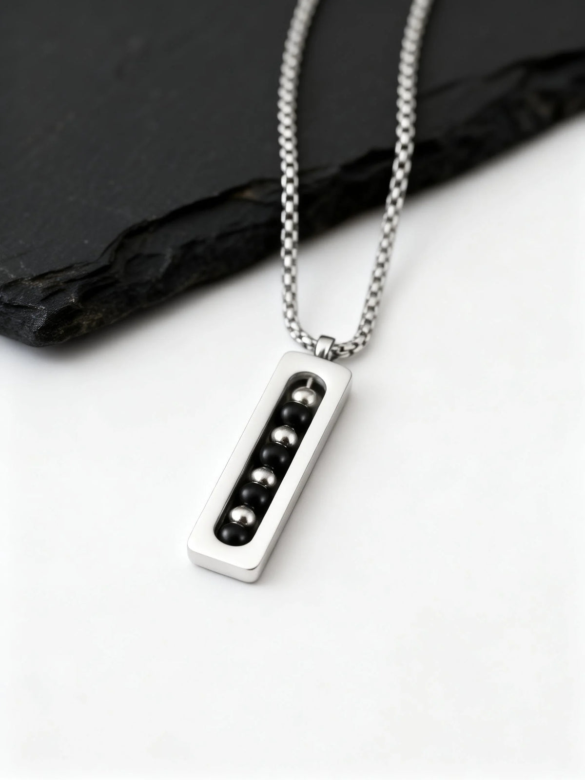 PENDRA Bar Silver Pendant Necklace