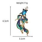 PENDRA Enamel Long Tail Goldfish Brooch