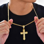 PENDRA Cross Rhinestone Pendant Necklace
