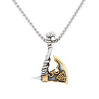 PENDRA Odin's Axe Steel Necklace