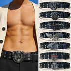 PENDRA Rheaine Leather Punk Hollow Belt