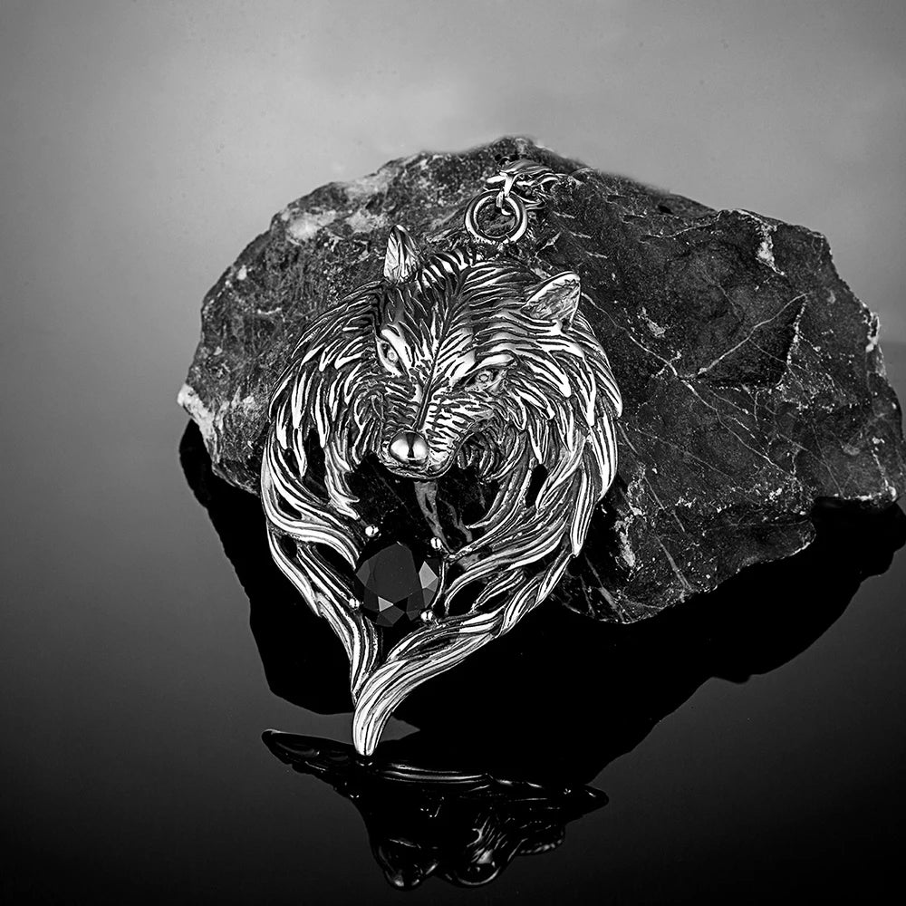 PENDRA Wolf Black Necklace