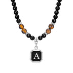 PENDRA Tiger Alphabet Beaded Necklace