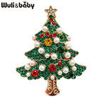 PENDRA Noelina Pearl Rhinestone Christmas Tree Brooch