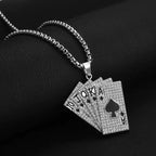 PENDRA Flamecross Rhinestone Flame Cross Pendant