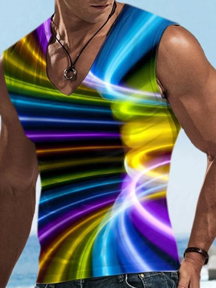 PENDRA Printed Sports Sleeveless T-Shirt