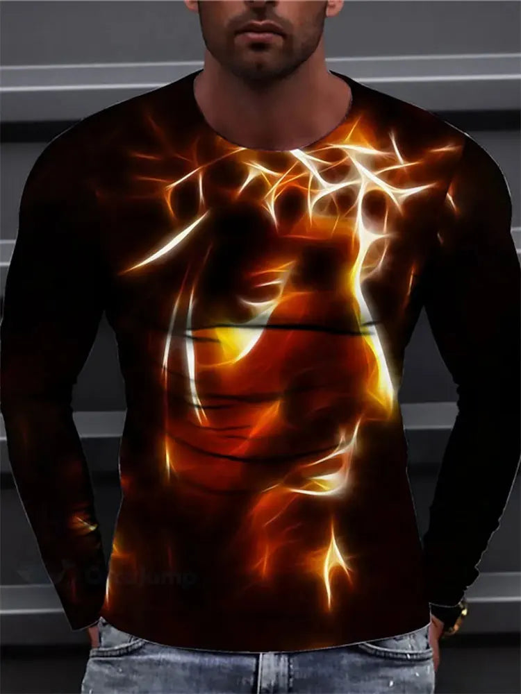 PENDRA Printed Long Sleeve God T-Shirt