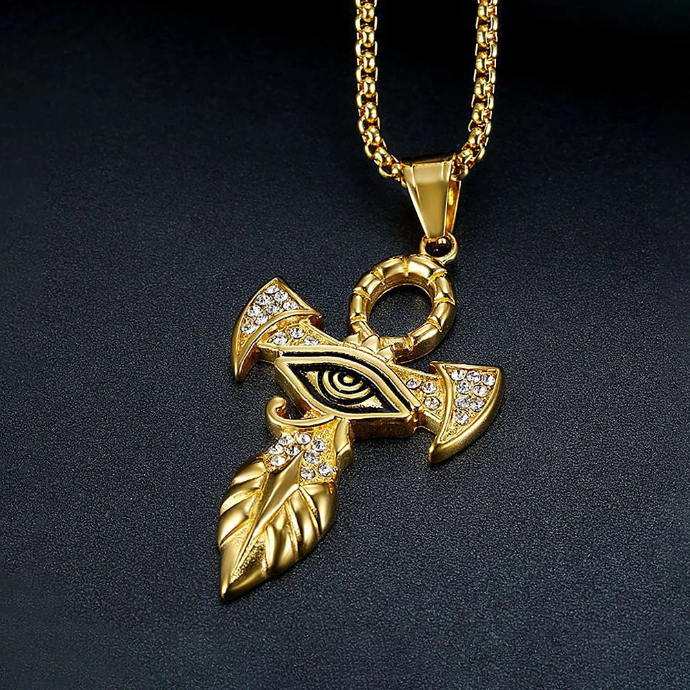 PENDRA Horusgold Gold-Color Eye of Horus Pendant Necklace
