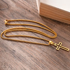 PENDRA Cross Hollow Pendant Necklace