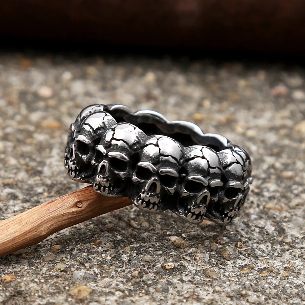 PENDRA Skullgoth Stainless Steel Skull Ring
