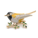 PENDRA Oriole Melody Enamel Oriole Bird Brooch