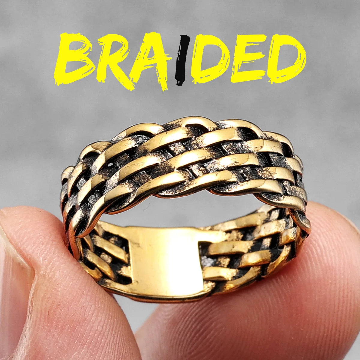 PENDRA Weaving Boyfriend Steel Ring