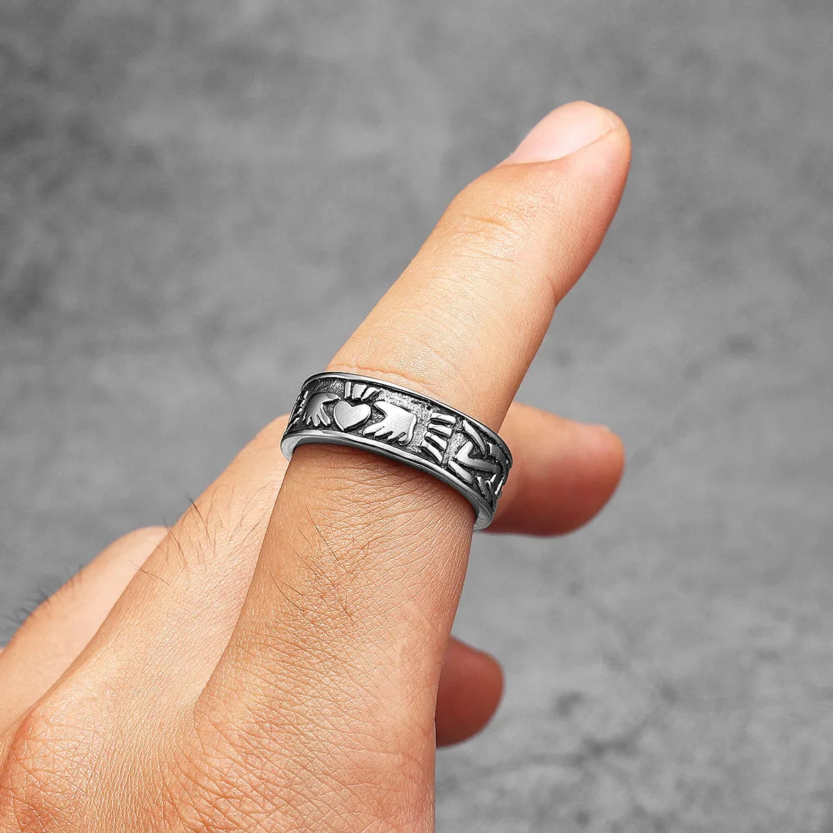 PENDRA Couple Engagement Cute Steel Ring